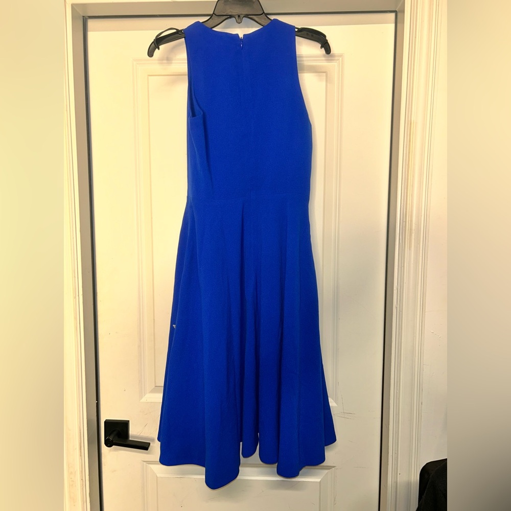 DRESS THE POPULATION Blue CATALINA Pocket FIT & FLARE Dress Size Small NWT - Picture 10 of 10